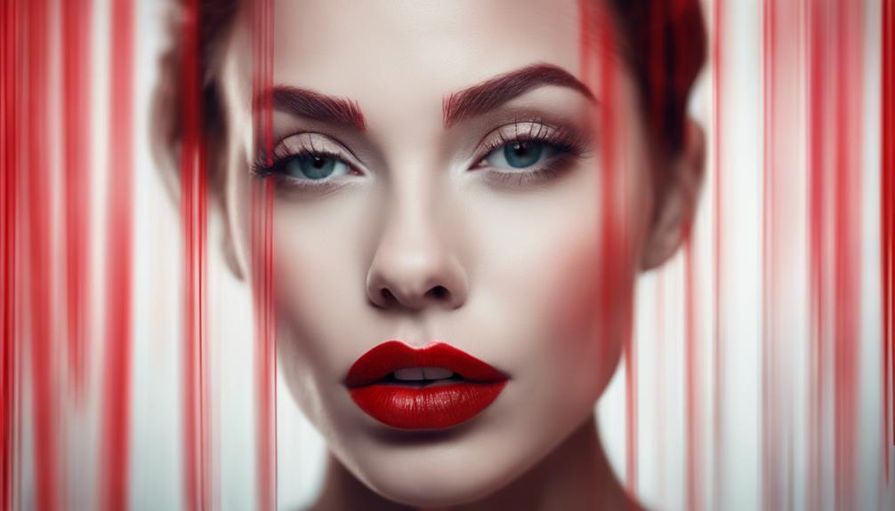 bold red lips technique