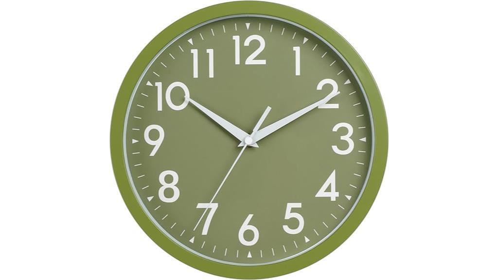 decorative 10 inch silent clock