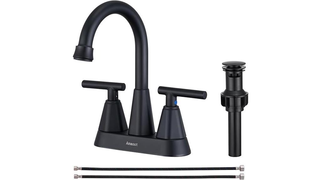 elegant matte black faucet