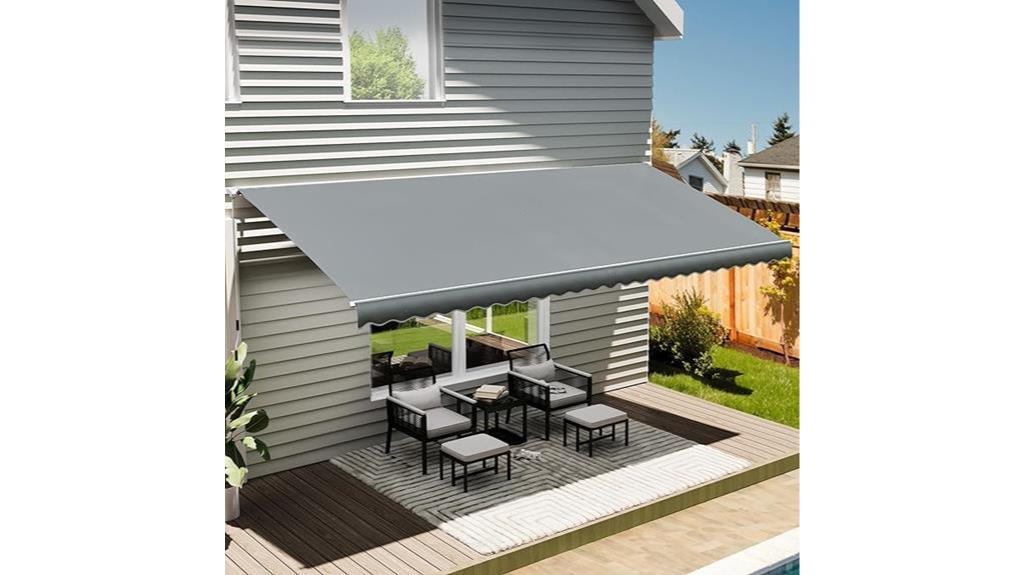 outdoor retractable awning shade