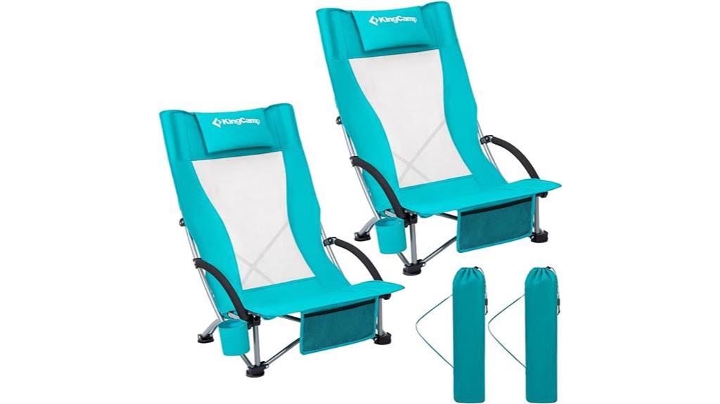 portable beach chair set