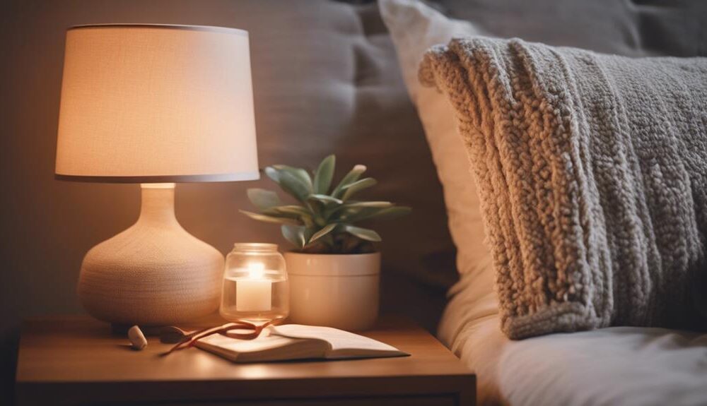 cozy aesthetic bedside lighting