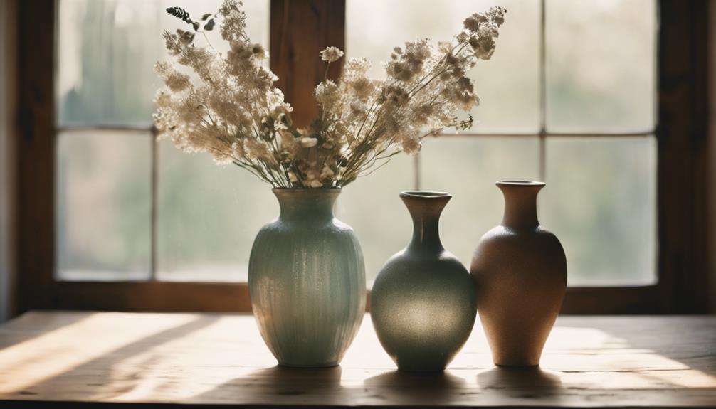 elegant vases enhance decor