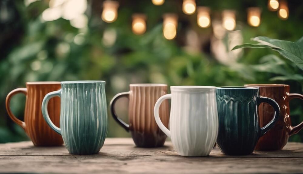 stylish mugs and glasses