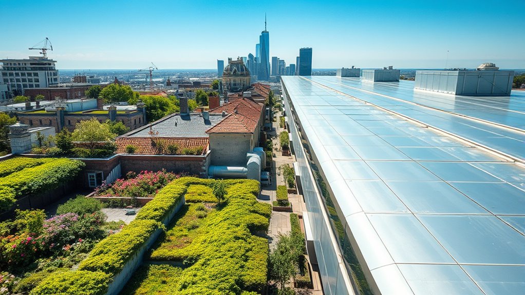 green roofs versus cool roofs