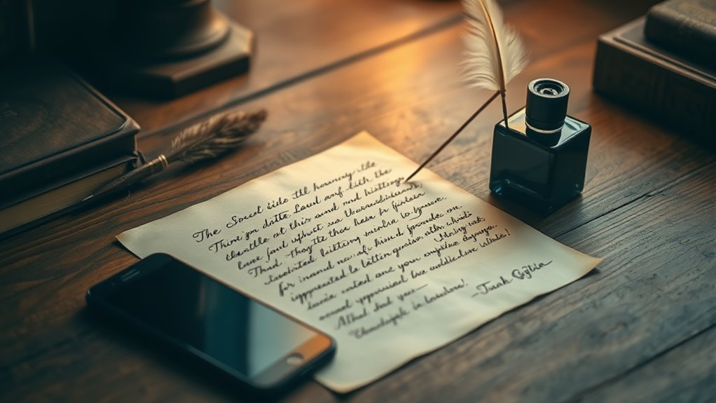 personal heartfelt handwritten communication