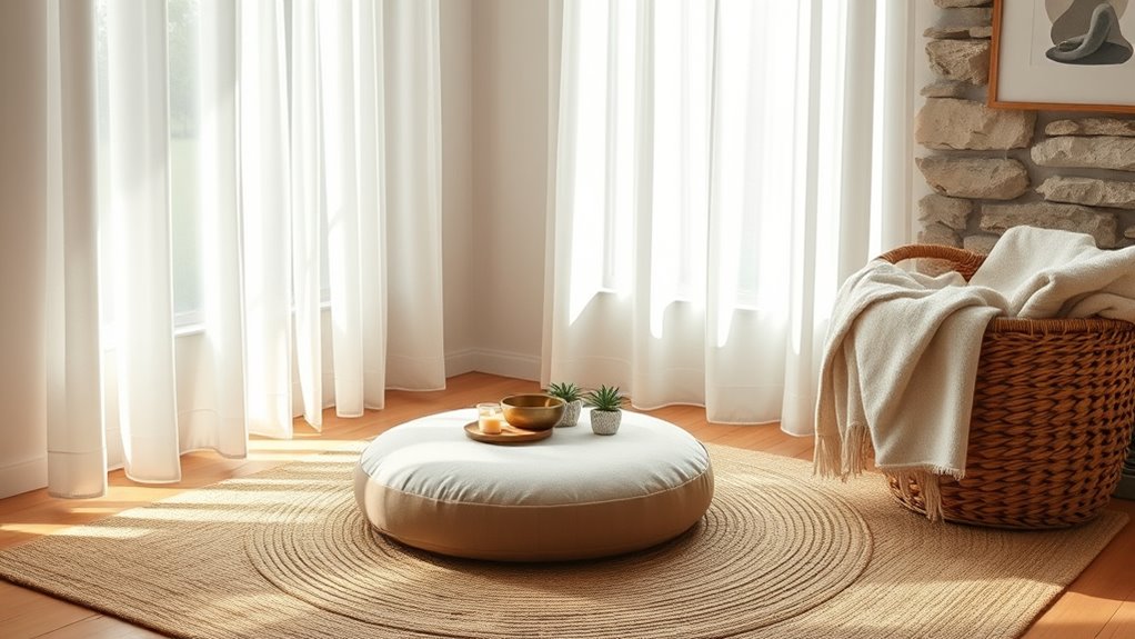 create calming meditation sanctuary