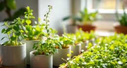 indoor herb microgreens