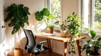 indoor plants enhance home workspaces