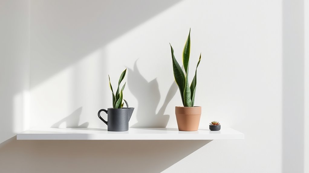 minimalist indoor plant arrangement