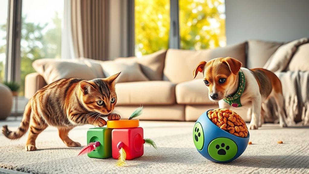 stimulate pets through interactive play