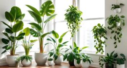 stylish indoor plant arrangement