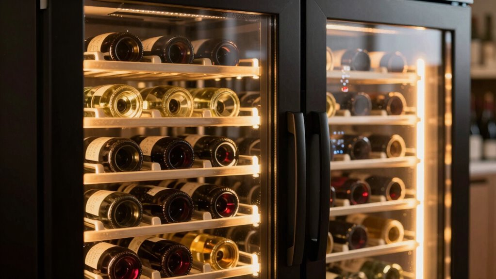 adjusting wine storage settings