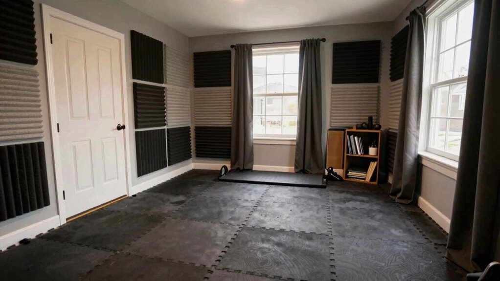 diy workout noise absorption