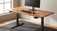 ergonomic standing desk setup