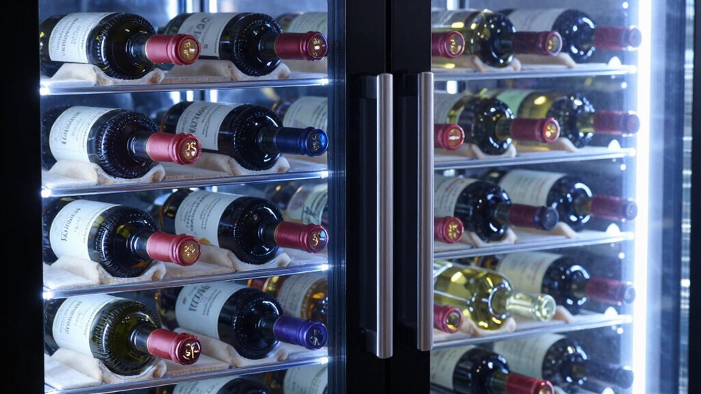 multiple temperature wine storage
