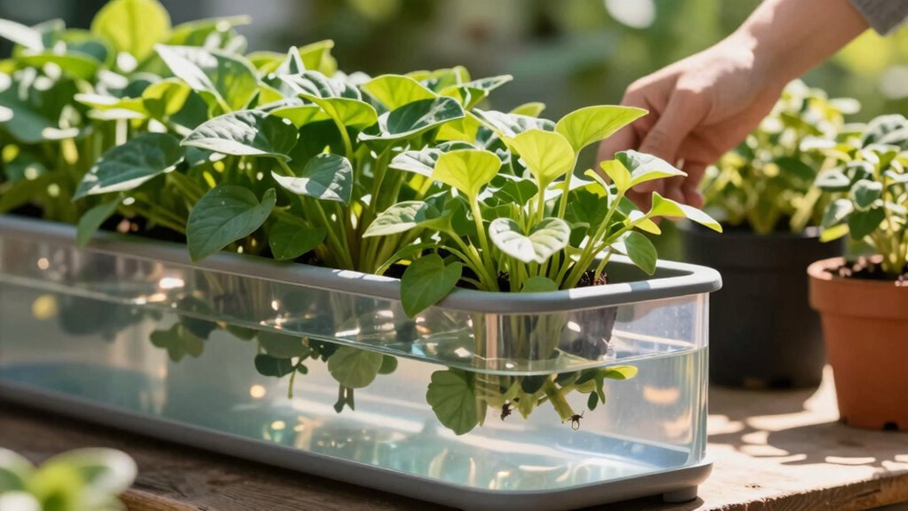 self watering planters promote healthy organized gardening