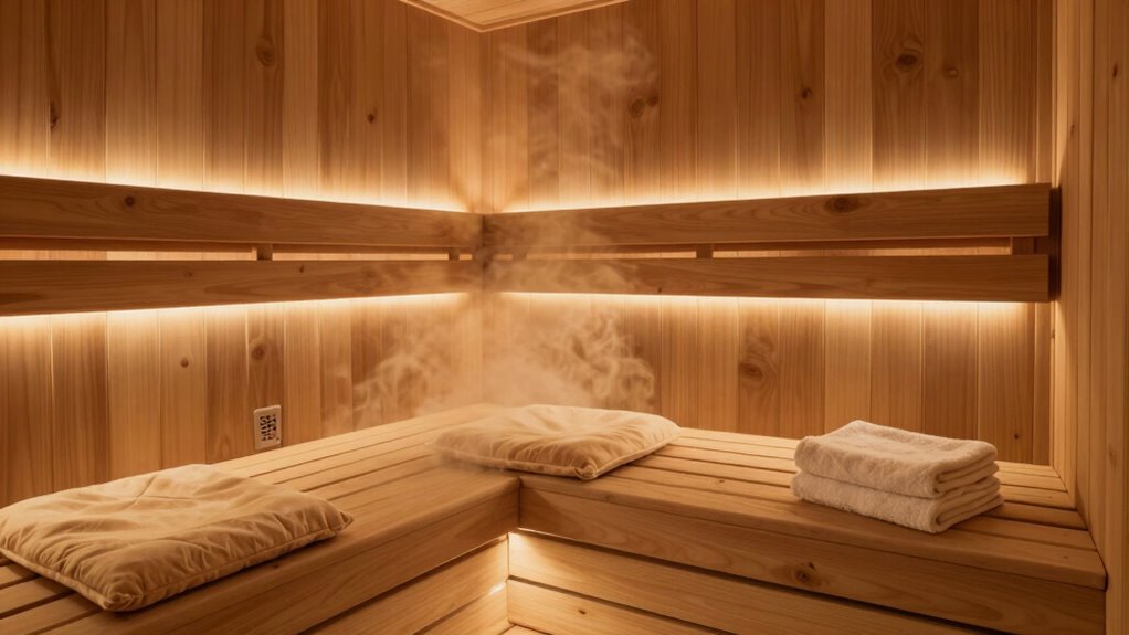 comfortable moisture controlled sauna