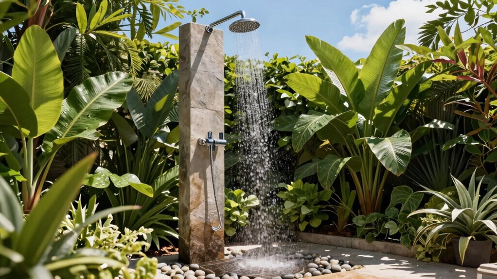 eco friendly outdoor shower solutions