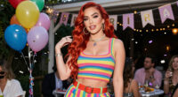 Charli XCX Celebrates Her 34Th Birthday With A Striped Pantless Party Look
