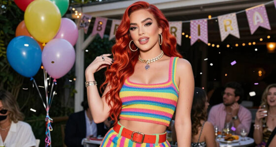 Charli XCX Celebrates Her 34Th Birthday With A Striped Pantless Party Look