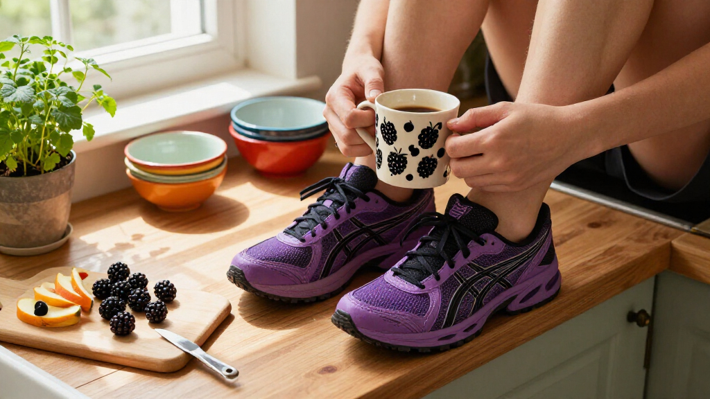 ASICS’ Blackberry Flavored Dad Shoe Has Fashion On The Brain